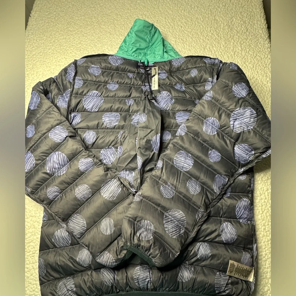 Lords of harlech Men's Teal and Gray Puffer Jacket